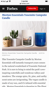 Yosemite Campsite Candle
